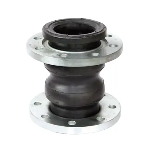 Flexible Rubber Joint Twin Sphere Galvanized Carbon Steel Flange Connection