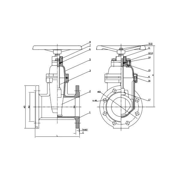 Bs 5163 Flanged Resilient Nrs Gate Valve Z45x